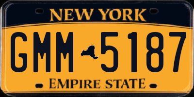 NY license plate GMM5187
