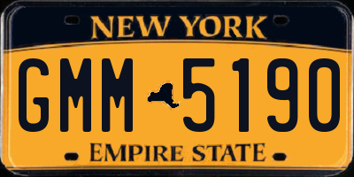 NY license plate GMM5190