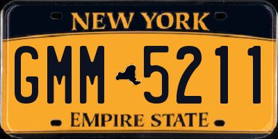 NY license plate GMM5211
