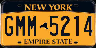 NY license plate GMM5214