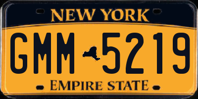 NY license plate GMM5219