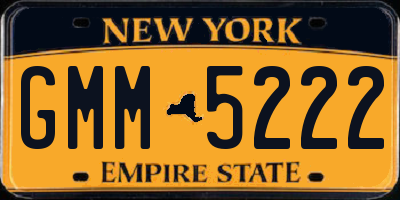 NY license plate GMM5222