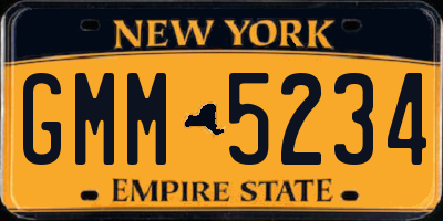 NY license plate GMM5234