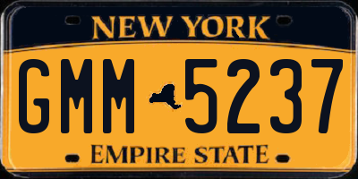 NY license plate GMM5237