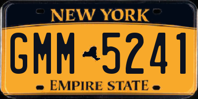 NY license plate GMM5241