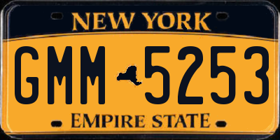 NY license plate GMM5253