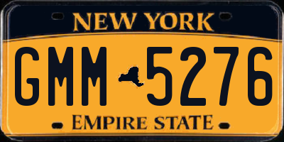 NY license plate GMM5276