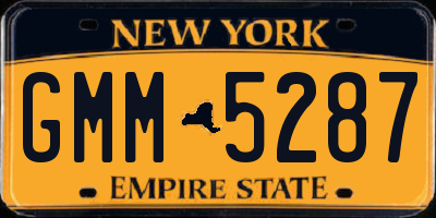 NY license plate GMM5287