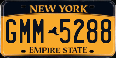 NY license plate GMM5288