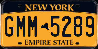 NY license plate GMM5289