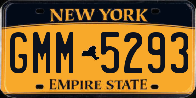 NY license plate GMM5293