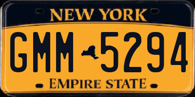 NY license plate GMM5294
