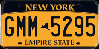 NY license plate GMM5295