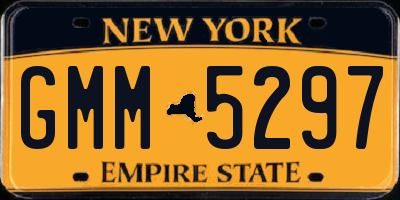 NY license plate GMM5297