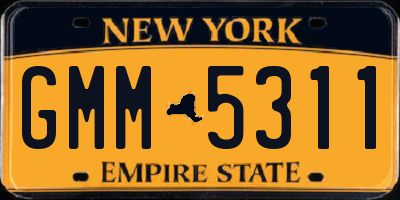 NY license plate GMM5311