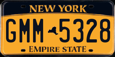 NY license plate GMM5328