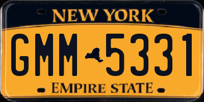 NY license plate GMM5331
