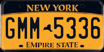NY license plate GMM5336
