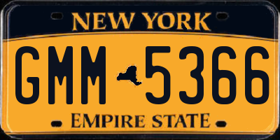 NY license plate GMM5366