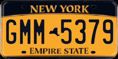 NY license plate GMM5379