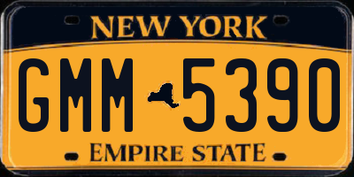 NY license plate GMM5390