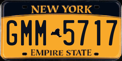 NY license plate GMM5717