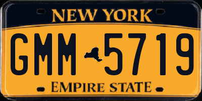 NY license plate GMM5719