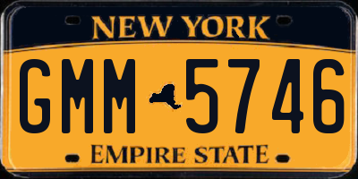 NY license plate GMM5746