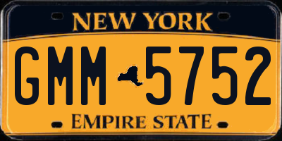 NY license plate GMM5752