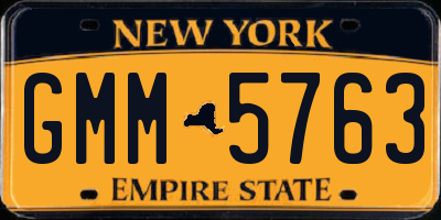NY license plate GMM5763