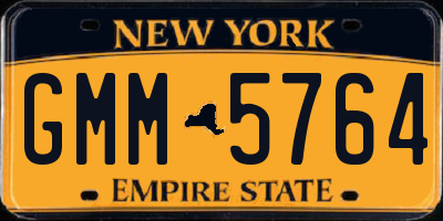 NY license plate GMM5764