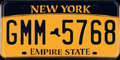 NY license plate GMM5768
