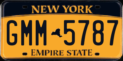 NY license plate GMM5787
