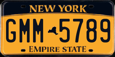 NY license plate GMM5789