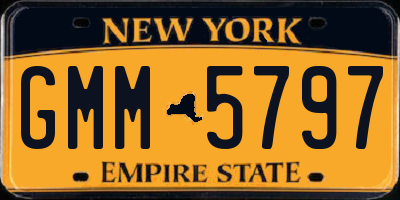 NY license plate GMM5797
