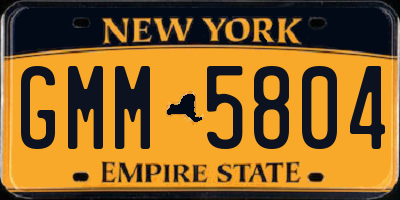 NY license plate GMM5804