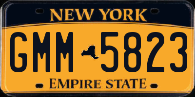 NY license plate GMM5823