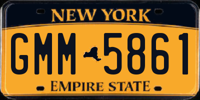 NY license plate GMM5861