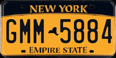 NY license plate GMM5884