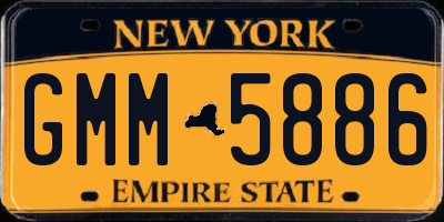 NY license plate GMM5886