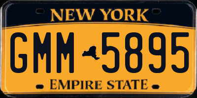 NY license plate GMM5895