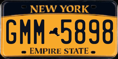NY license plate GMM5898