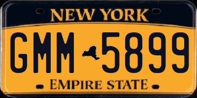 NY license plate GMM5899