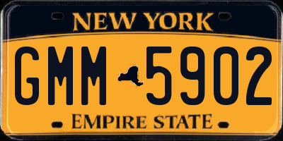 NY license plate GMM5902