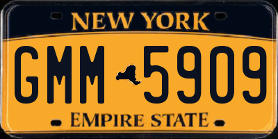 NY license plate GMM5909