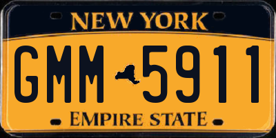 NY license plate GMM5911