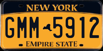 NY license plate GMM5912