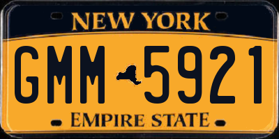 NY license plate GMM5921
