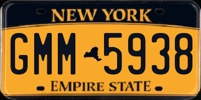 NY license plate GMM5938