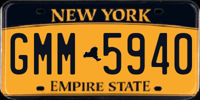 NY license plate GMM5940